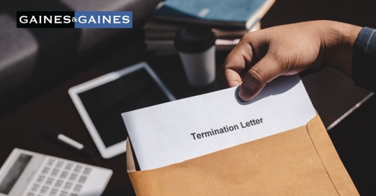 employee holding termination letter