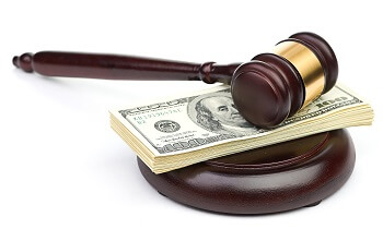 Gavel and money